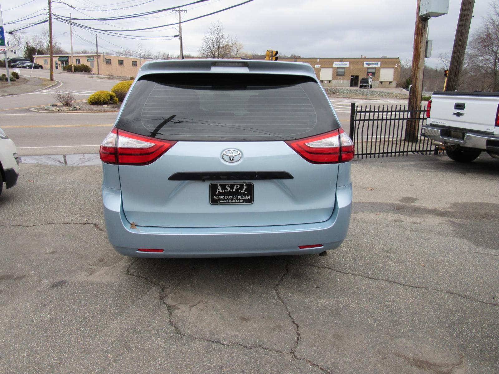 2015 Blue /Gray Toyota Sienna (5TDZK3DC4FS) with an 3.6L V6 DOHC 24V engine, Automatic transmission, located at 215 Milton St, Dedham, MA, 02026, (781) 329-5144, 42.241905, -71.157295 - This nice 7 passenger van is in excellent condition. Runs like new. All ASPI Motor Cars vehicles are fully serviced before they are delivered to assure the highest quality used vehicles. Come with a 3/3 warranty included in the price. Call for details. Prices on all vehicles do not include $299 - Photo #5